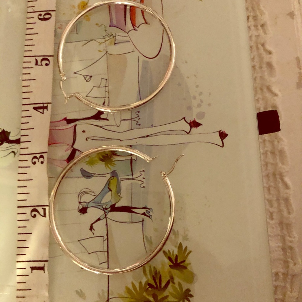 Sterling silver hoop earrings